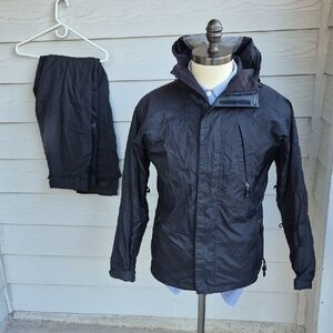 BURTON AK Black Gore Tex Nylon Guide‎ Snowboard Small Mens 2 PC Jacket Pants Set